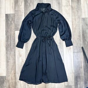 NWT Sak’s  Elegant Black Button-Up Dress